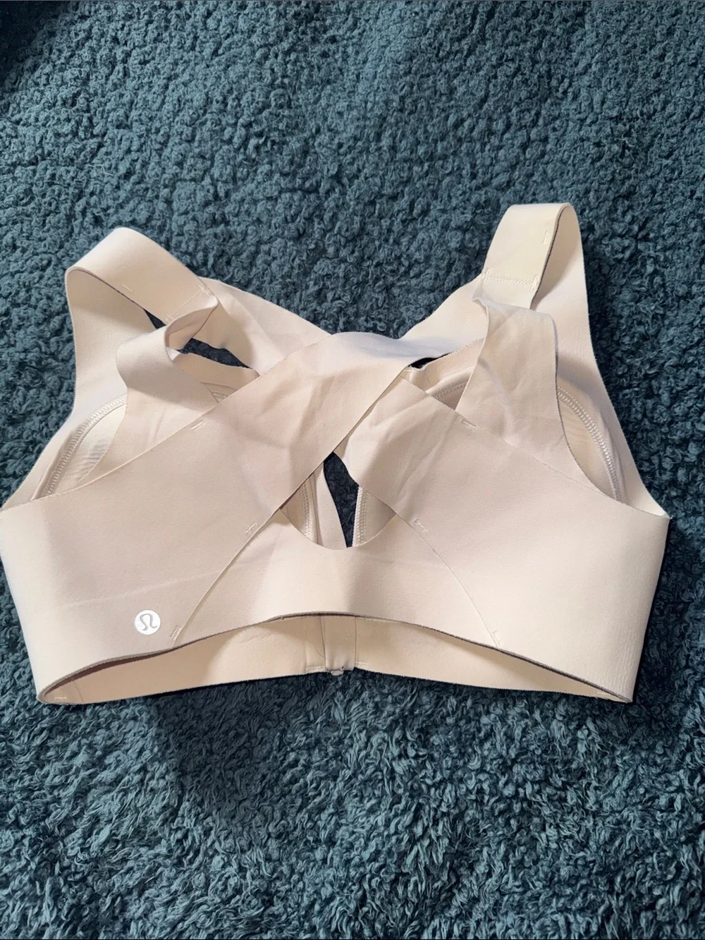 lululemon athletica Nude Front-Zip Support Sports Bra